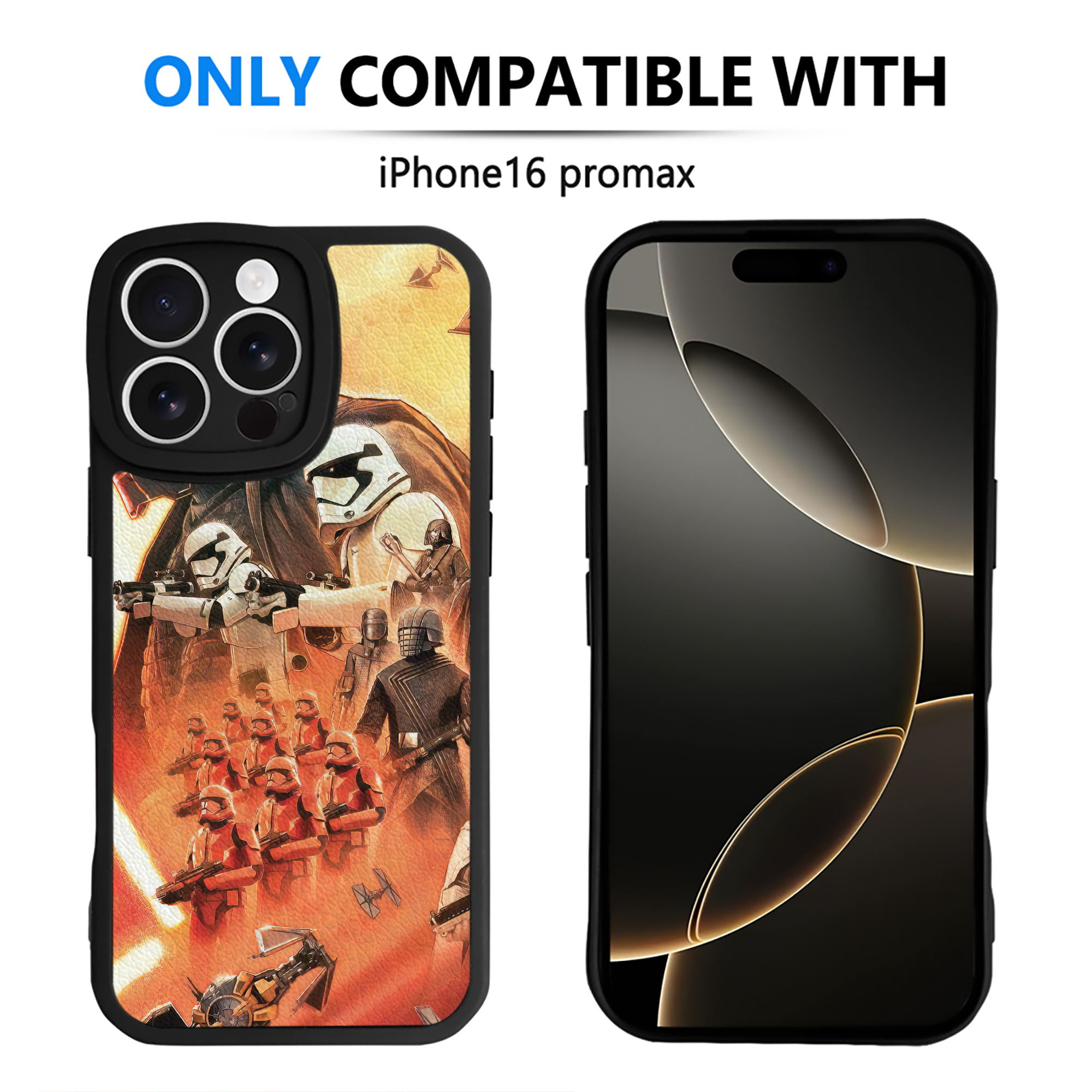 （画像用） スター・ウォーズ Star Wars 【iPhone 16シリーズ対応】シリコンスマホケース（レザー調） 材質：シリコン
